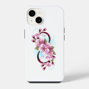 Infinity with Sakura Blossom Flowers iPhone 14 Case