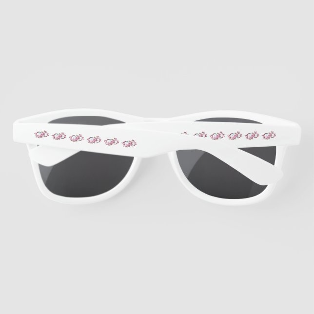 Infinity with Sakura Blossom Flowers Sunglasses (Back)