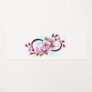 Infinity with Sakura Blossom Flowers Yoga Mat