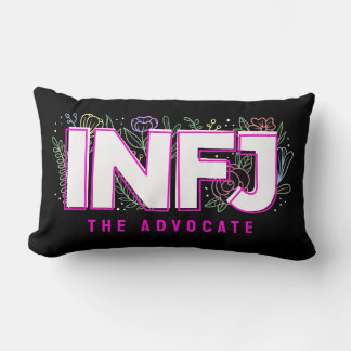 INFJ Introvert Label MBTI Personality Type Floral Lumbar Cushion