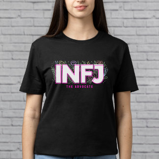 INFJ Introvert Label MBTI Personality Type Floral T-Shirt