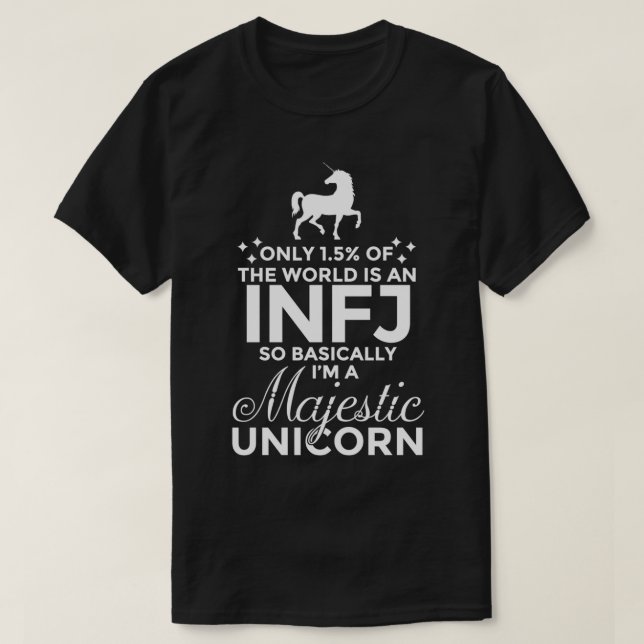 INFJ Personality Introvert Unicorn Rare Face Mask T-Shirt (Design Front)