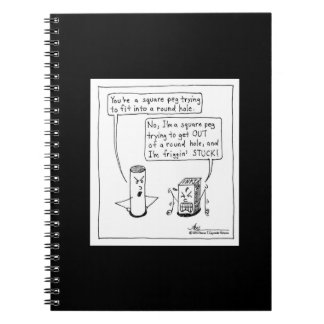 INFJ Square Peg Black Notebook