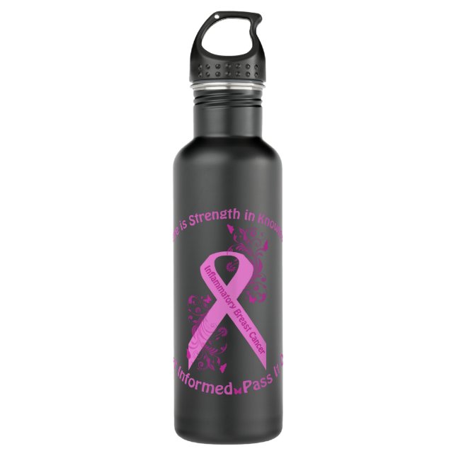 Inflammatory Breast Cancer Awareness 710 Ml Water Bottle (Front)