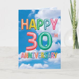 Inflated Messages Milestones 30 - Anniversary Card