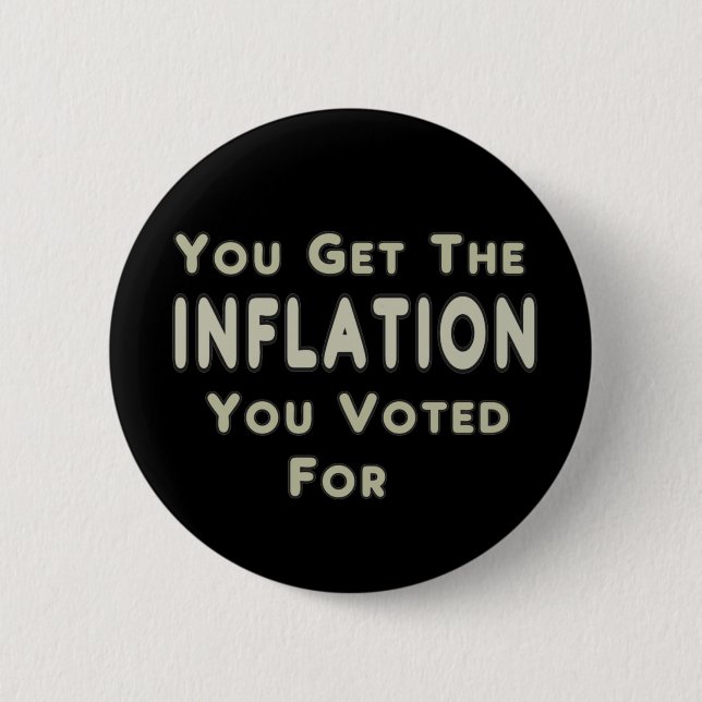 Inflation 6 Cm Round Badge (Front)