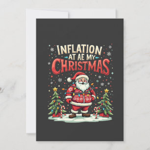 Inflation Ate My Christmas Funny Santa Economy Invitation