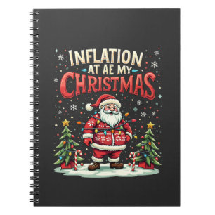 Inflation Ate My Christmas Funny Santa Economy Notebook