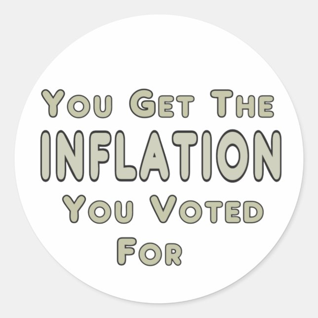 Inflation Classic Round Sticker (Front)