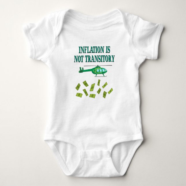 Inflation is not transitory baby bodysuit (Front)