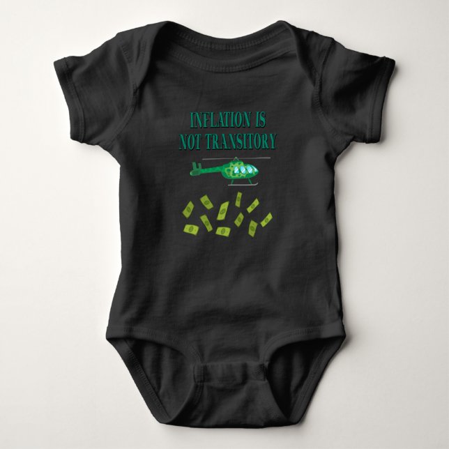 Inflation is not transitory baby bodysuit (Front)