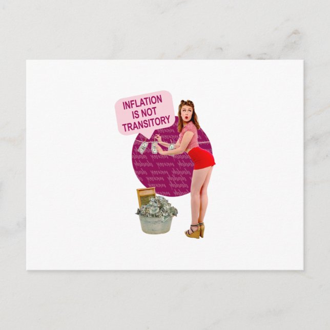 Inflation is not transitory postcard (Front)