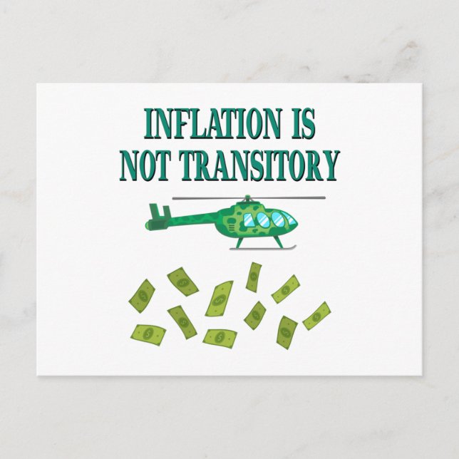 Inflation is not transitory postcard (Front)