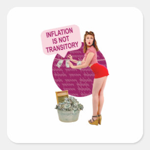 Inflation is not transitory square sticker