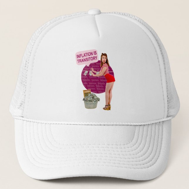 Inflation is transitory trucker hat (Front)