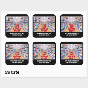 Inflation Prices – The New Horror Story Funny Joke Square Sticker