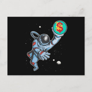 Inflation to the moon astronaut postcard