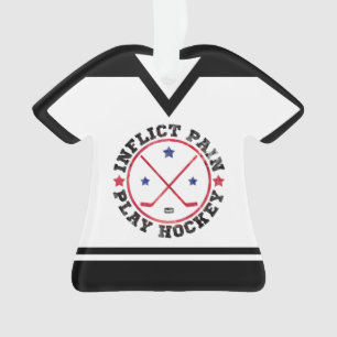 Inflict Pain Play Hockey, Customisable Jersey Ornament