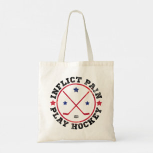 Inflict Pain Play Hockey Grocery Bag