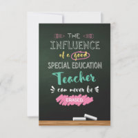 Influence of a Good Special Education Teacher