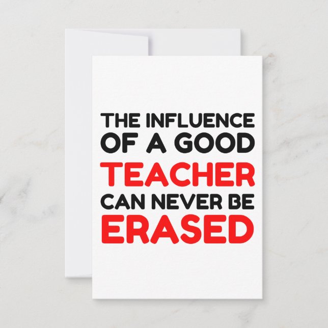 INFLUENCE OF A TEACHER THANK YOU CARD (Front)