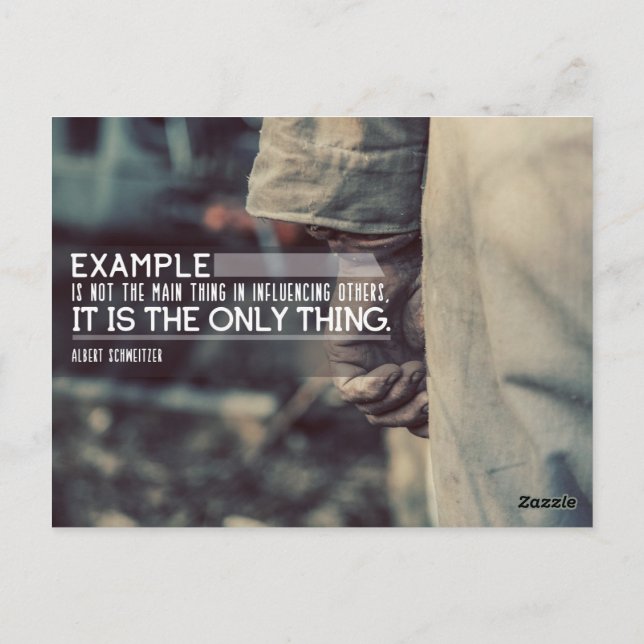 Influence Others By Example Postcard (Back)