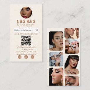 Influencer Beauty Makeup Artist Hair Lashes Photos Business Card