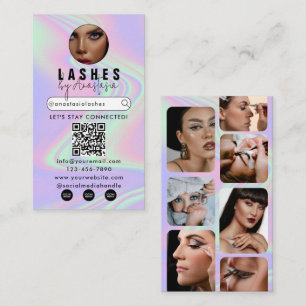 Influencer Beauty Makeup Artist Hair Lashes Photos Business Card