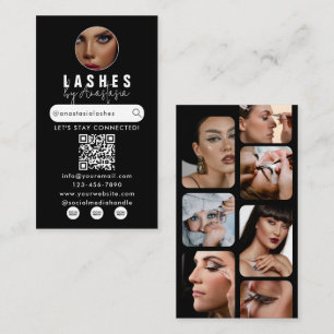 Influencer Beauty Makeup Artist Hair Lashes Photos Business Card