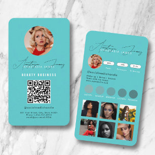 Influencer Feed Grid Social Media QR Code Business Business Card