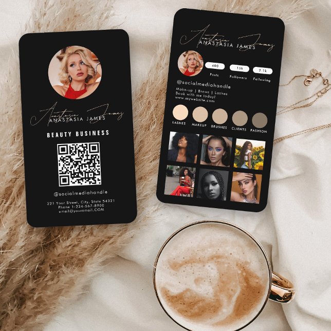 Influencer Feed Grid Social Media QR Code Business Business Card (Influencer Feed Grid Social Media QR Code Business Business Card)