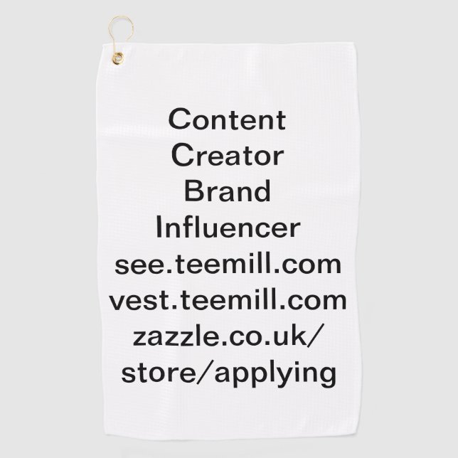 influencer golf towel (Front)