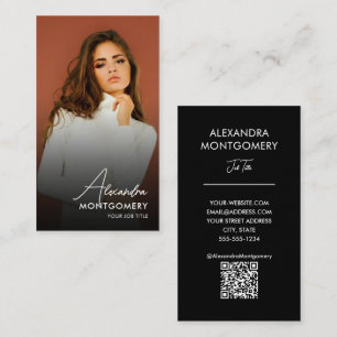 Influencer Photo Social Media QR Code Business Card