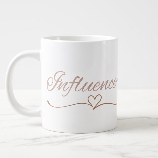 Influencer Script, Birthday Gift for Her Coffee Large Coffee Mug (Left)