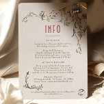 Info & Details Vintage Victorian Floral Wedding<br><div class="desc">Day-of-Stationery - Info and Details Card - Foil Vintage Victorian wedding in a floral, romantic, and whimsical design. Victorian flourishes complement classic Art Deco fonts. Please enter your custom information, and you're done. If you wish to change the design further, click the blue "Customise It" button. Thank you so much...</div>
