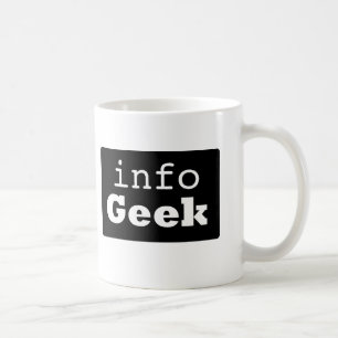 Info Geek mug (logo: white text, black background)