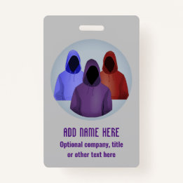 Info Security - Coloured Hoodie Ethical Hackers ID Badge