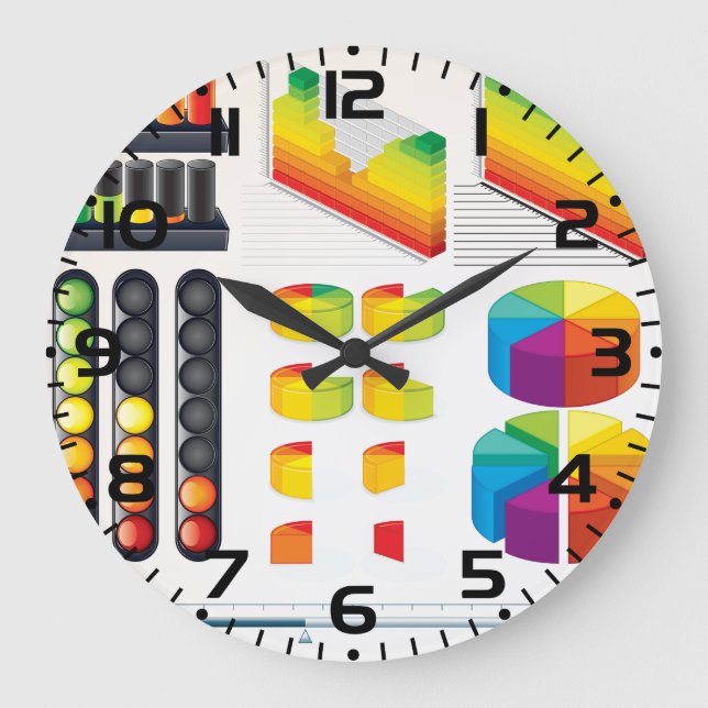 Infographic Elements and Data Visualisation Large Clock (Front)