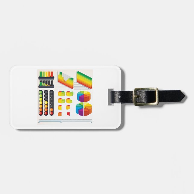 Infographic Elements and Data Visualisation Luggage Tag (Front Horizontal)