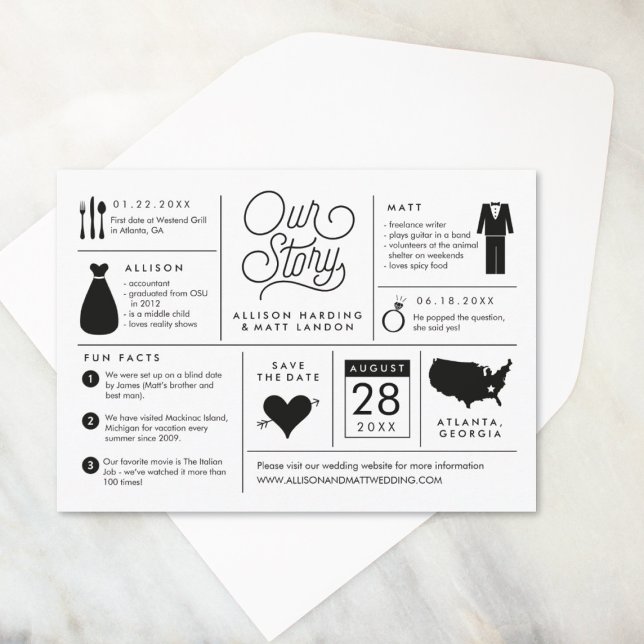 Infographic Save the Date Engagement Announcement (Creator Uploaded)