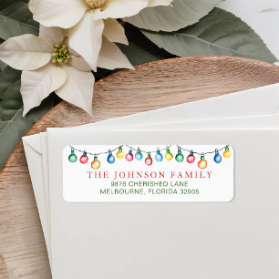 Informal Casual Christmas Return Address Label