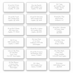 Informal Individual Names Addresses Shipping