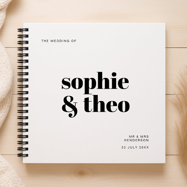 Informal Minimalist | Modern Retro Casual Wedding Notebook (Creator Uploaded)