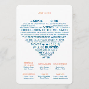 Informal Wedding Program Fan