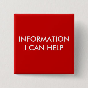 INFORMATION 15 CM SQUARE BADGE