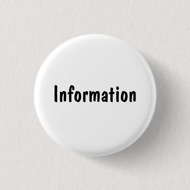 Information 3 Cm Round Badge (Front)