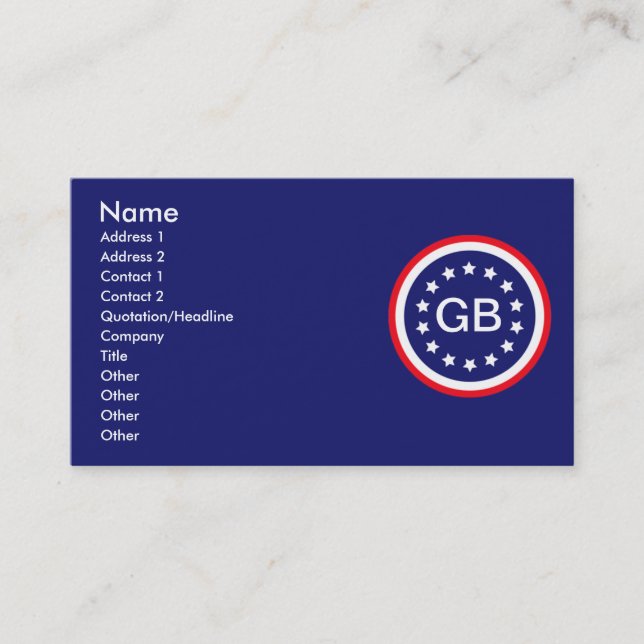 Information Cards (Front)