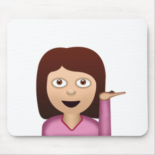 Information Desk Person Emoji Mouse Pad