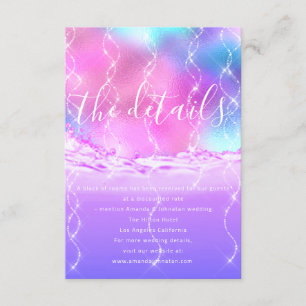 Information Enclosure Card Wedding Details Pastels