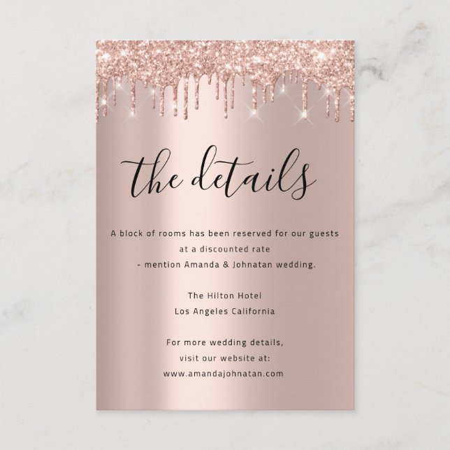 Information Enclosure Card Wedding Details Spark (Front)